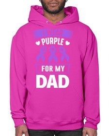 i wear purple for dad 170# - alzheimers- Hoodie