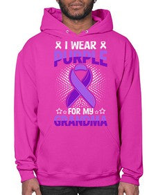 i wear purple for grandma 171# - alzheimers- Hoodie