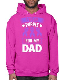 i wear purple for my 186# - alzheimers- Hoodie