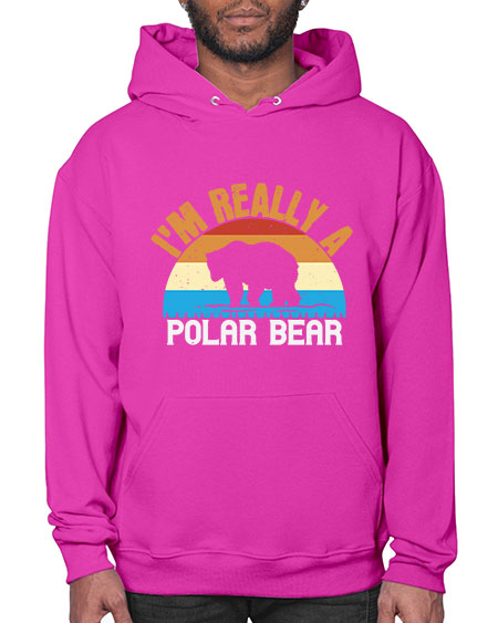 im really a polar bear 149# - bears - animals- Hoodie