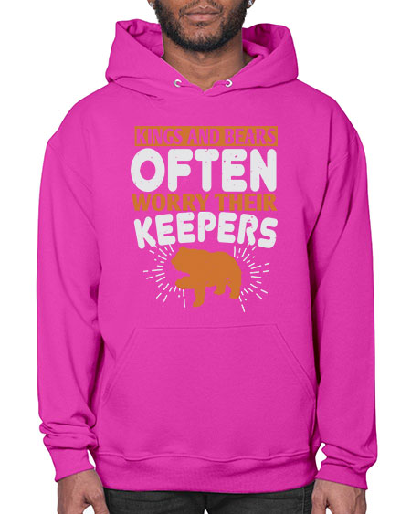 kings and bears often worry their keepers 165# - bears - animals- Hoodie