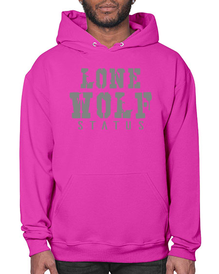 lone wolf status - wolf- Hoodie