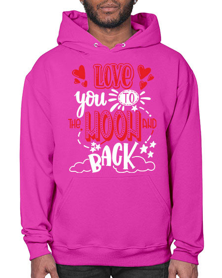 love you to the moon and back 4# - moon- Hoodie