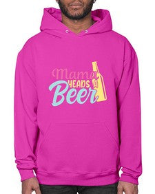 mama heads a beer 324# - beer- Hoodie