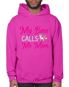 my boss calls me mom 313# - unicorn- Hoodie