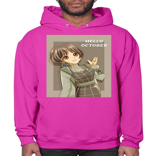 of beautiful girl in hello october 133# - anime- Hoodie