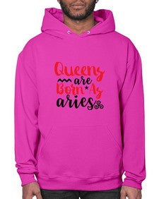 queens Are Born As Aries 384# - aries- Hoodie