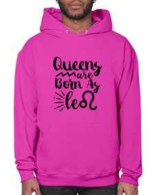 queens Are Born As Leo 386# - leo- Hoodie