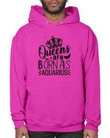 queens are born as Aquarius 388# - aquarius- Hoodie