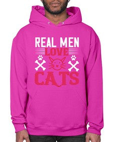 real man love cats Style 113# - cats- Hoodie