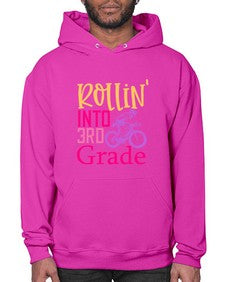rollin into third grade 782# - third grade- Hoodie
