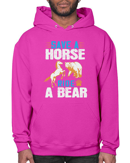 save a horse ride a bear 245# - bears - animals- Hoodie