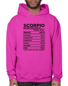 scorpio Nutrition Facts 434# - scorpio- Hoodie