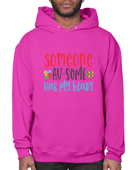 someone ausome has my heart Style 40# - autism- Hoodie