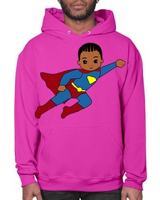 super kid 1# - black boys or men- Hoodie