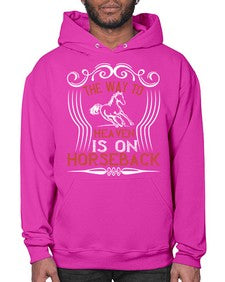 the way to haeven is on horseback Style 19# - horse- Hoodie