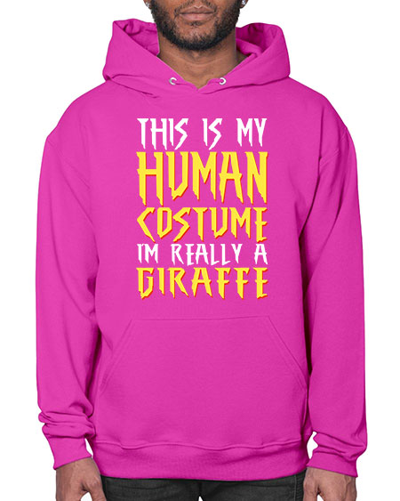 this is my human costume im really a giraffe - giraffee- Hoodie