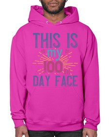 this is my one hundredth day face 984# - one hundred days- Hoodie