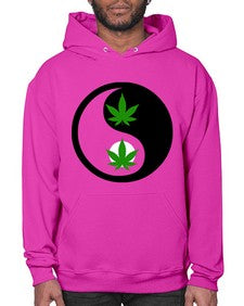 yin and yang weed 1264# - marijuana- Hoodie