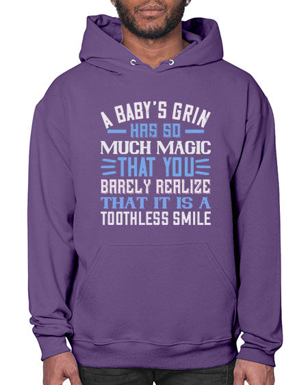 A baby’s grin has so much magic that you barely realize that it is a toothless smile Style 263# - baby- Hoodie