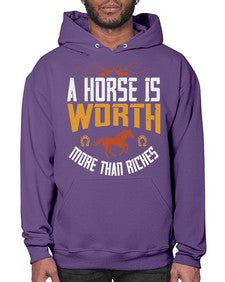A horse is worth more than riches Style 45# - horse- Hoodie