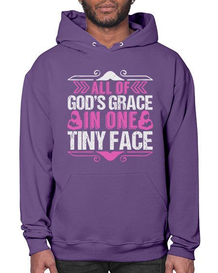 All of Gods Grace in one tiny Face Style 18# - baby- Hoodie