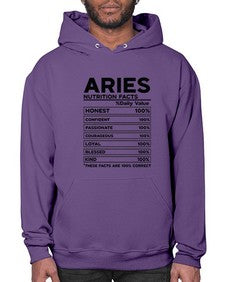 Aries Nutrition Facts 97# - aries- Hoodie