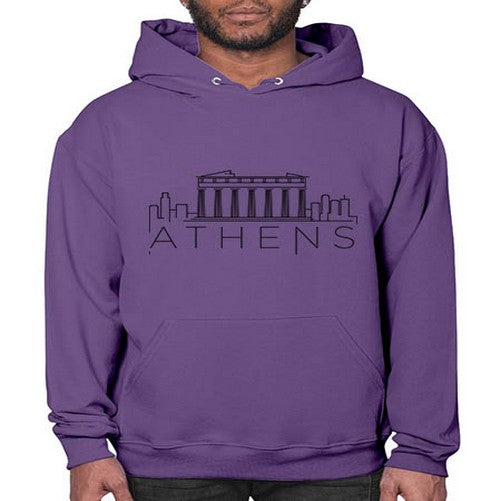 Athens Minimal Skyline 365# - cities- Hoodie