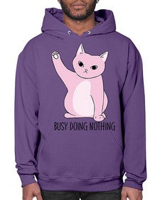 Busy Doing Nothing - cats- Hoodie