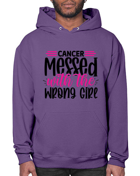 Cancer Messed with the Wrong Girl 29# - breast cancer- Hoodie