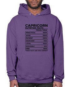 Capricorn Nutrition Facts 185# - capricorn- Hoodie