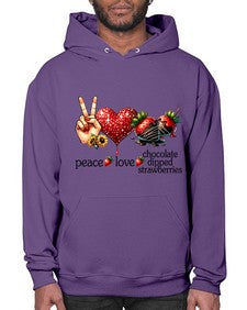 Chocolate Dipped Strawberries 727# - strawberry- Hoodie