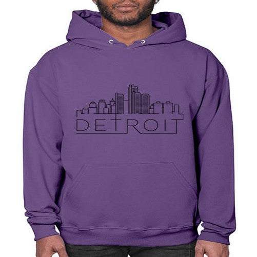 Detroit Minimal Skyline 662# - cities- Hoodie
