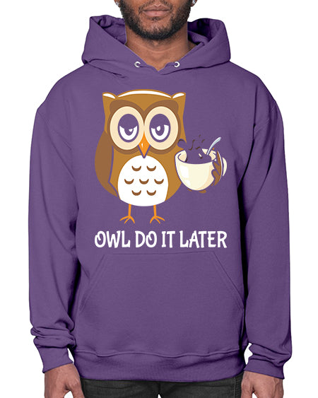 Do It Later funny Cute A TurtleRabbit 4# - owl- Hoodie