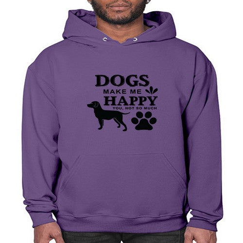 Dogs Make Me Happy Style 44# - dogs- Hoodie