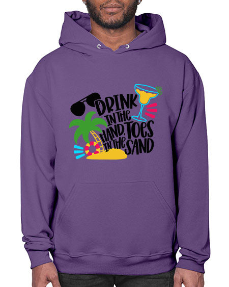 Drink In The Hand Toes In The Sand Style 48# - summer- Hoodie