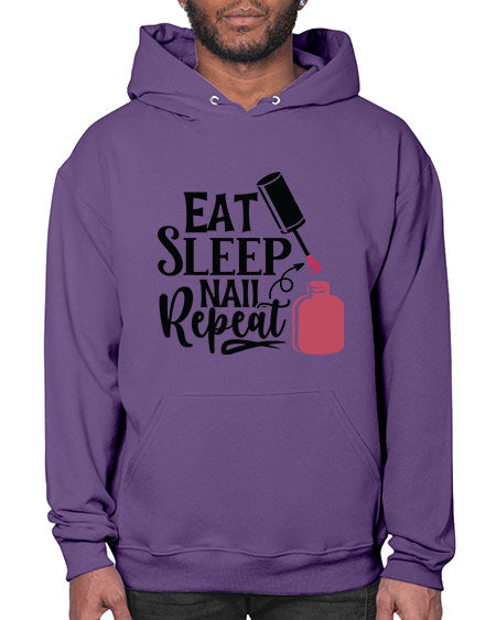 Eat Sleep Nail Repeat 737# - nail tech- Hoodie