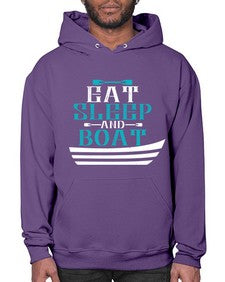 Eat sleep and Boat 16# - boats- Hoodie