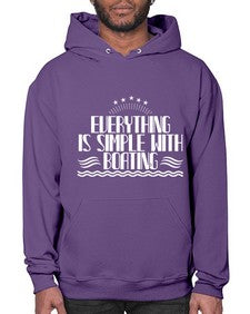 Everything is simple with Boating 17# - boats- Hoodie
