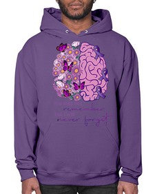 Floral Brain I Will Never Forget 146# - alzheimers- Hoodie