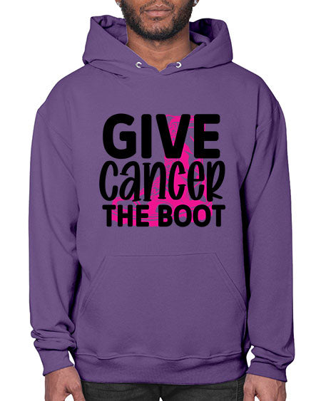 Give Cancer the Boot 25# - breast cancer- Hoodie