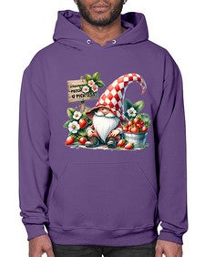 Gnome Strawberry Patch 999# - strawberry- Hoodie