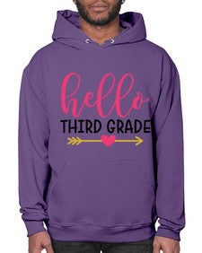 Hello Third Grade 350# - third grade- Hoodie