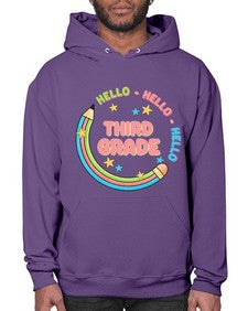 Hello third Grade Pencil 346# - third grade- Hoodie