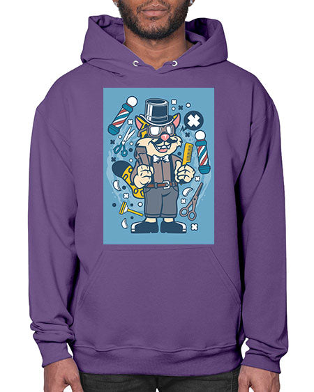 Hipster Barber Leopard835# - barber- Hoodie