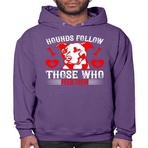 Hounds follow those who feed them Style 196# - dogs- Hoodie