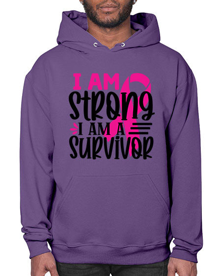 I Am Strong I Am a Survivor 19# - breast cancer- Hoodie