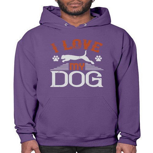 I Love My Dog Style 189# - dogs- Hoodie