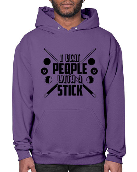 I beat people with a stick 1166# - billards- Hoodie