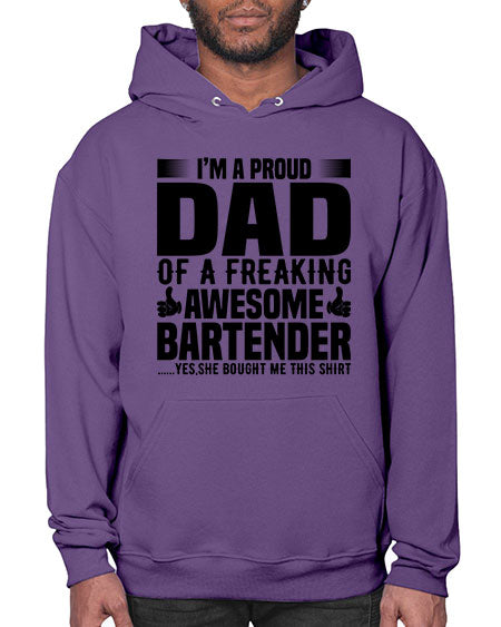 Im a proud dad Style 228# - bartender- Hoodie